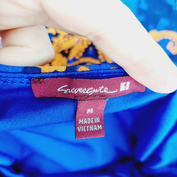 Boutique Blue Gorgeous Medallion Exotic Print Maxi Dress P2436 - Picture 9 of 11